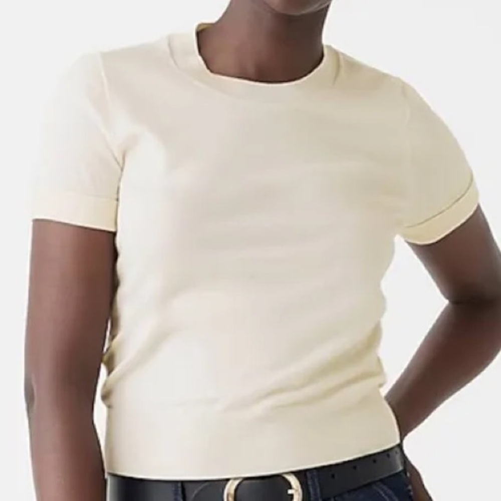 J Crew Shrunken TENCEL™ lyocell-blend T-shirt BX481
